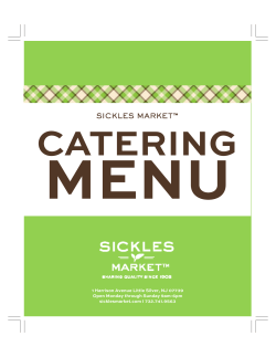 Catering Menu - Sickles Market