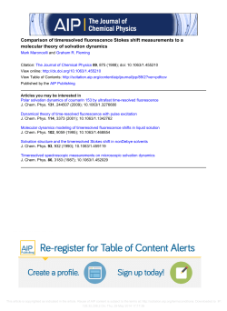 Comparison of time-resolved fluorescence Stokes shift