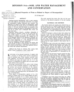 division s - 6 soil and water management and conservation