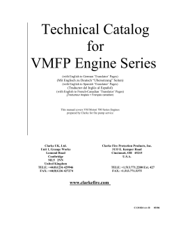 Technical Catalog for VMFP Engine Series
