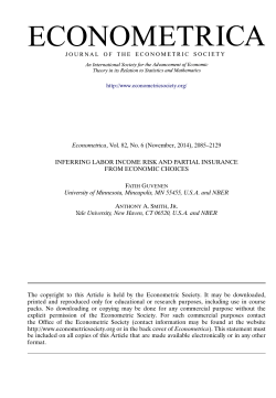 Inferring Labor Income Risk and Partial Insurance From Economic
