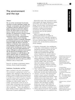 The environment and the eye