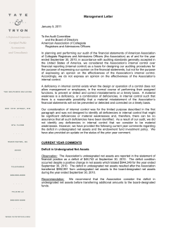 Management Letter