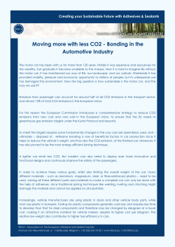 Moving more with less CO2 - Bonding in the Automotive Industry