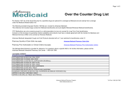 Over the Counter Drug List
