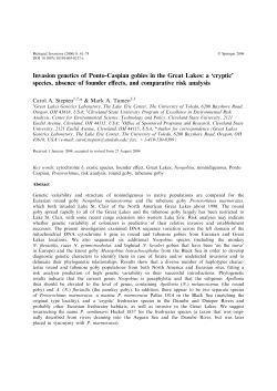 Invasion genetics of Ponto-Caspian gobies in the Great Lakes: a