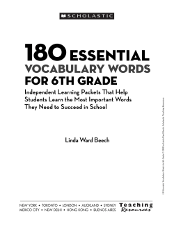 18OESSENTIAL VOCABULARY WORDS FOR 6TH