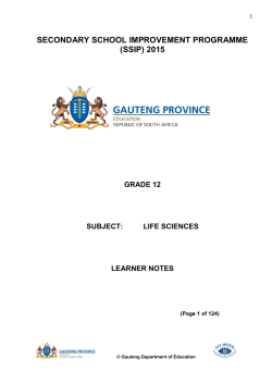 secondary school improvement programme (ssip) 2015 grade 12