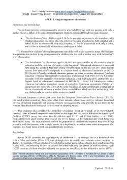 Living arrangements of children