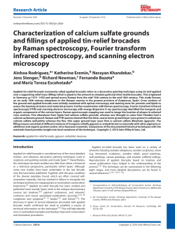 Characterization of calcium sulfate grounds and fillings of applied
