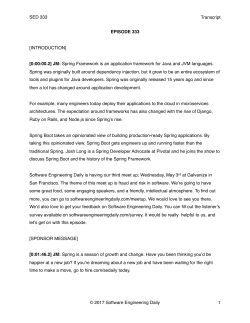 SED333 - Spring Boot - Software Engineering Daily