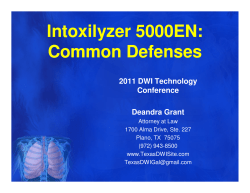 Intoxilyzer Intoxilyzer 5000EN: Common Defenses