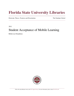 Student Acceptance of Mobile Learning