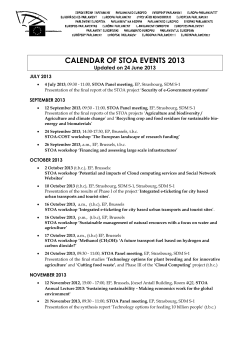 calendar of stoa events 2013