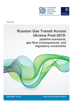 Russian Gas Transit Across Ukraine Post