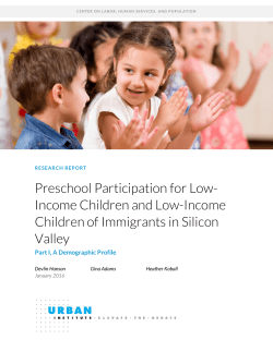 Preschool Participation for Low-Income Children