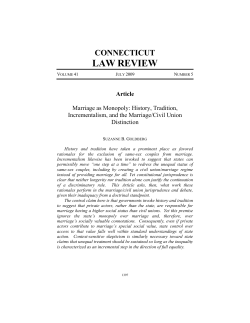 Marriage as Monopoly: On the Flaws of History, Tradition, and