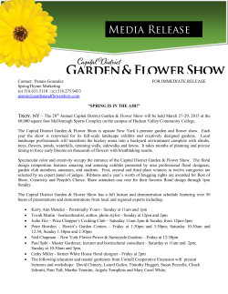 March 2015 - Capital District Garden and Flower Show