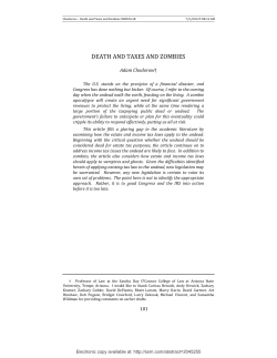 Death and Taxes and Zombies - Law Office of Shawn M. Pierson