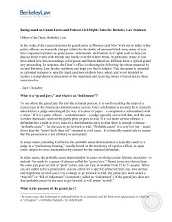 Background on Grand Juries and Federal Civil