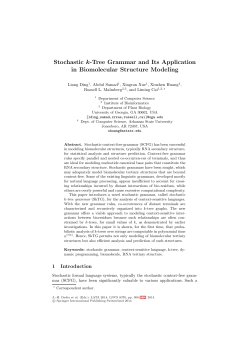 Stochastic k-tree grammar for biomolecular structure modeling