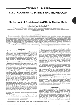 Electrochemical Oxidation of Mn(OH)2 in Alkaline