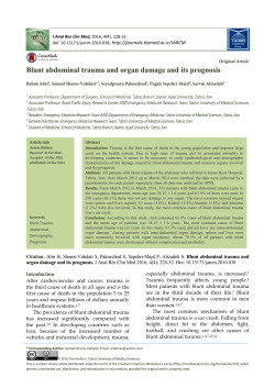 Blunt abdominal trauma and organ damage and its