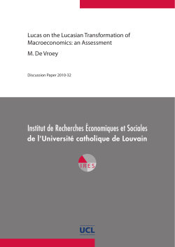 Lucas on the Lucasian Transformation of Macroeconomics: an