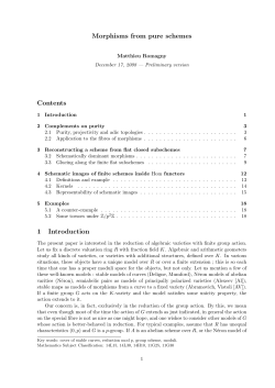 Morphisms from pure schemes Contents 1 Introduction