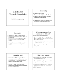 GRS LX 865 Topics in Linguistics