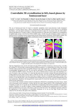 Controllable 3D crystallization in SiO2