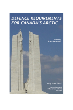 Defence Requirements for Canada`s Arctic