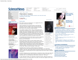 Hibernation Mystery - Science News