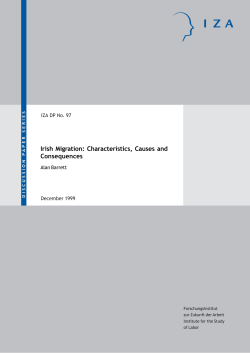 Irish Migration: Characteristics, Causes and Consequences