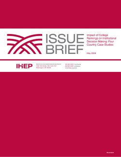 Impact of College Rankings on Institutional Decision Making