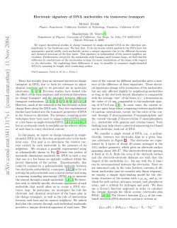 Electronic signature of DNA nucleotides via transverse transport