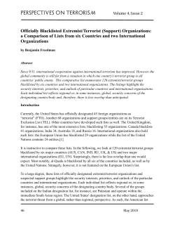 Officially Blacklisted Extremist/Terrorist