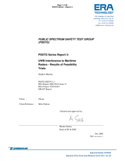 Maritime Feasibility trial (Shoeburyness) Report