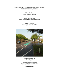 EVALUATION OF A GREEN BIKE LANE WEAVING AREA IN ST