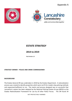 Estate strategy - Lancashire PCC
