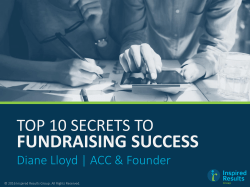 G-16: 10 Secrets to Success as a Fundraiser