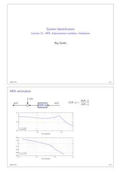 ARX and IV examples, validation