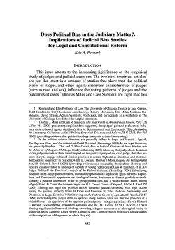 Implications of Judicial Bias Studies for Legal and Constitutional