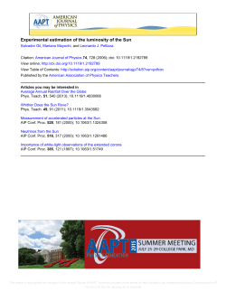 Experimental estimation of the luminosity of the Sun