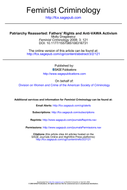 Feminist Criminology - Center For Relationship Abuse Awareness