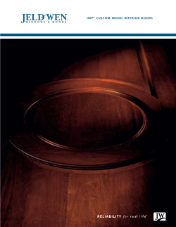 IWP&reg; CUSTOM WOOD INTerIOr DOOrS