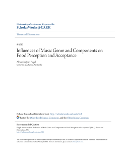 Influences of Music Genre and Components on Food Perception