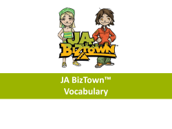 JA BizTown&trade; Vocabulary