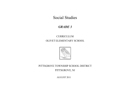 Grade 3 Social Studies Curriculum AUG 2011