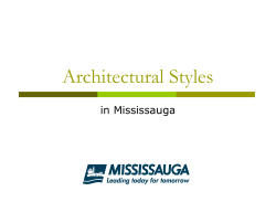 Architectural Styles - City of Mississauga